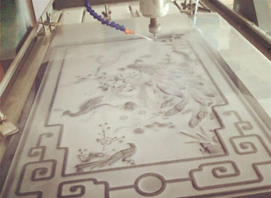 CNC Router engraving stone marble granite