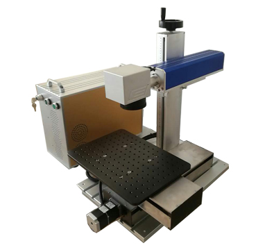 Fiber laser marking machine with table moving