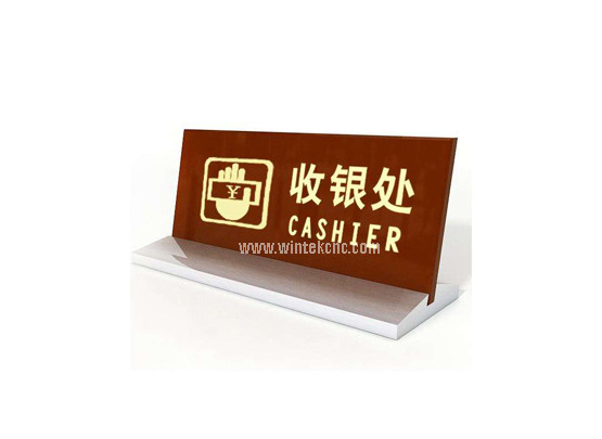 Co2 Laser Engraving Cutting Machine on Double Color Plate