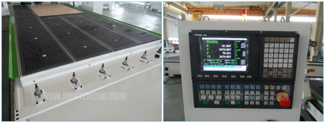 detail show of woodworking atc cnc router machine for sale