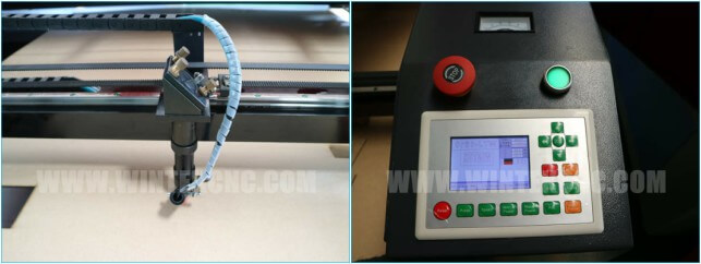 details of China Stone marble granite laser engraving machine for sale with up-down table 