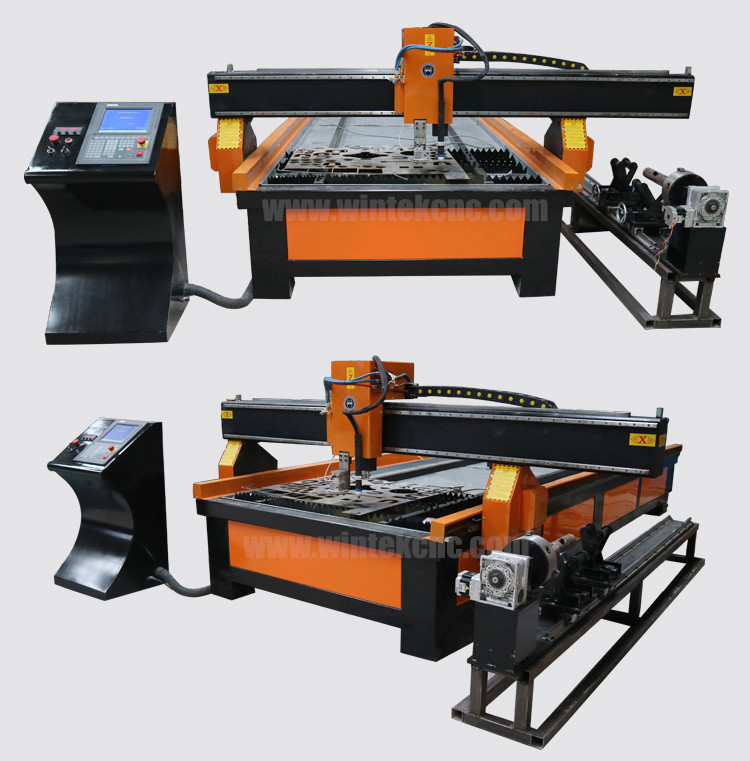 Jinan cnc plasma cutter machine,plasma cnc cutting machine with rotary