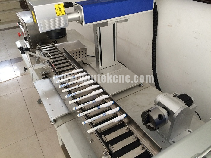 online flying fiber laser marking machine sample