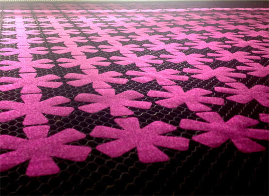 Fabric ,cloth and textile co2 laser engraving cutting