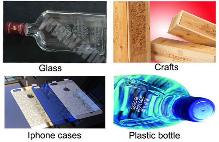 samples of 30W 60w 100w American Synrad Metal Tube Co2 Laser Marking Machine