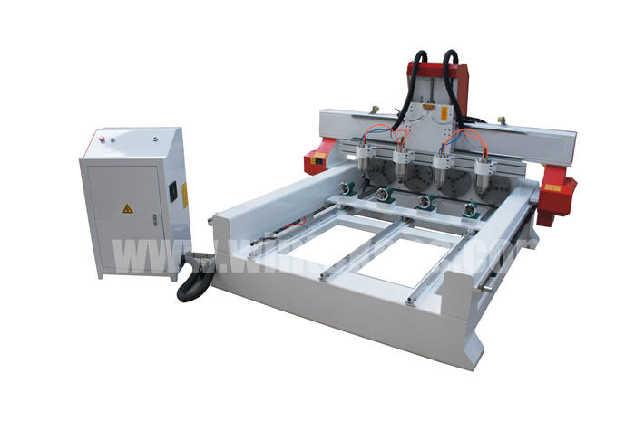Multi head 4 axis woodworking cylinder cnc router with rotary