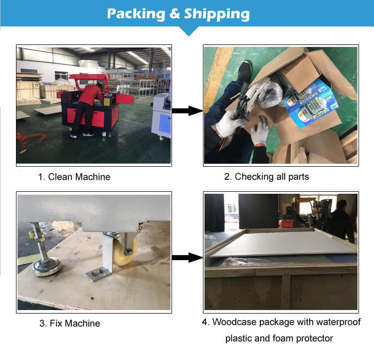 packing and shipping for co2 laser cutting machine for sale