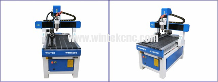 Desktop 6090 CNC router for sale with rotary