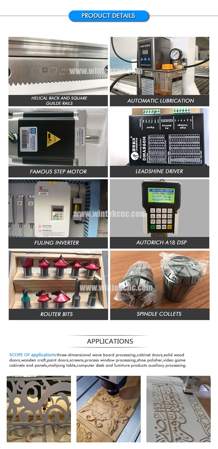 sample of 1325 4 axis cnc router machine with rotary